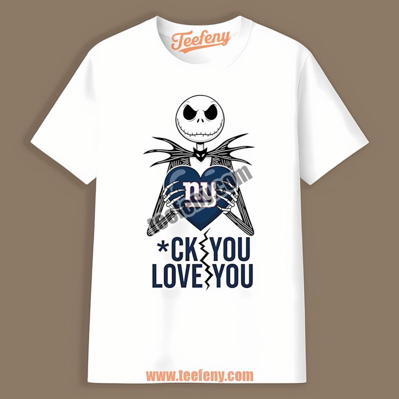 Jack Skellington New York Giants Heart Regular Shirt