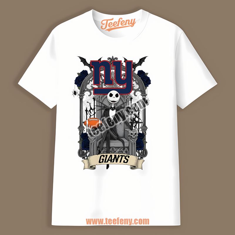 Jack Skellington New York Giants Throne Cotton Shirt