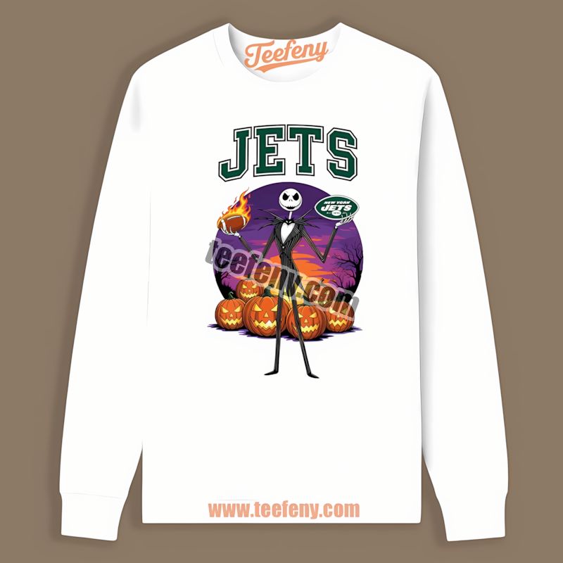 Jack Skellington New York Jets Halloween Classic Long Sleeve Jack Skellington New York Jets Halloween Classic Long Sleeve