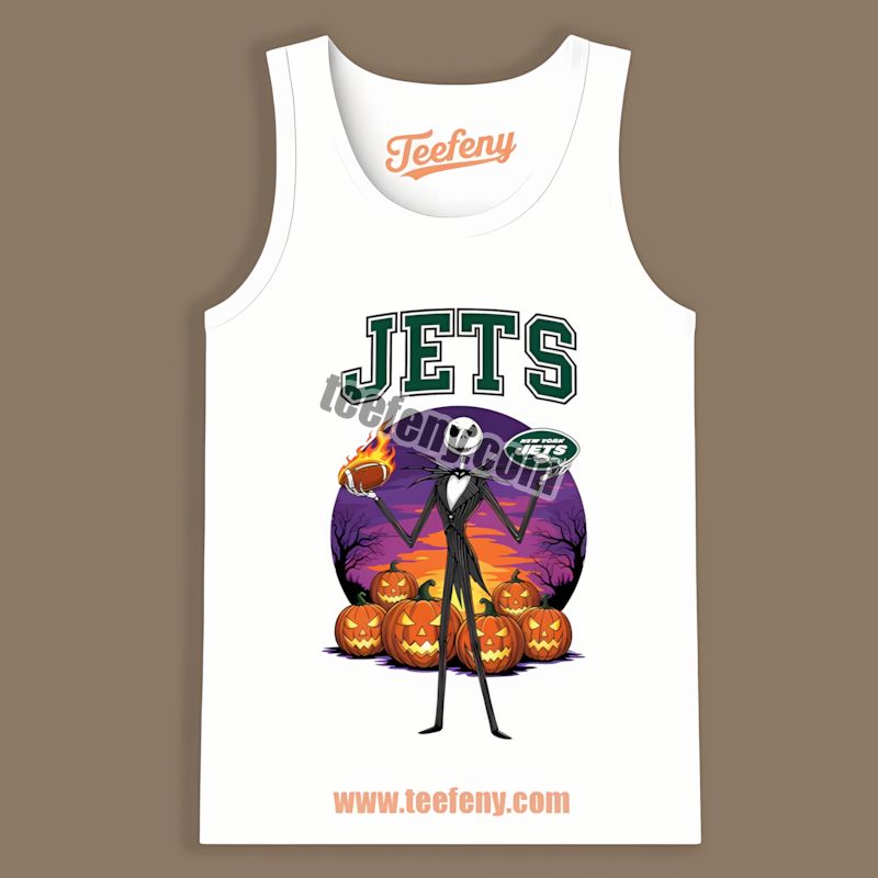 Jack Skellington New York Jets Halloween Classic Tanktop Jack Skellington New York Jets Halloween Classic Tanktop