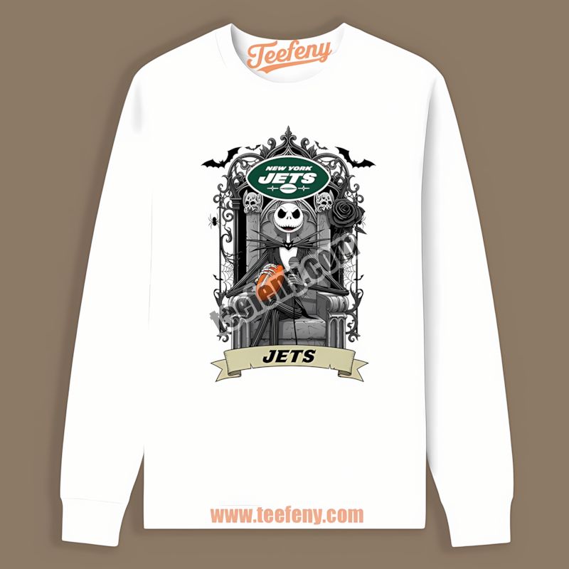 Jack Skellington New York Jets Throne Trendy Long Sleeve Jack Skellington New York Jets Throne Trendy Long Sleeve