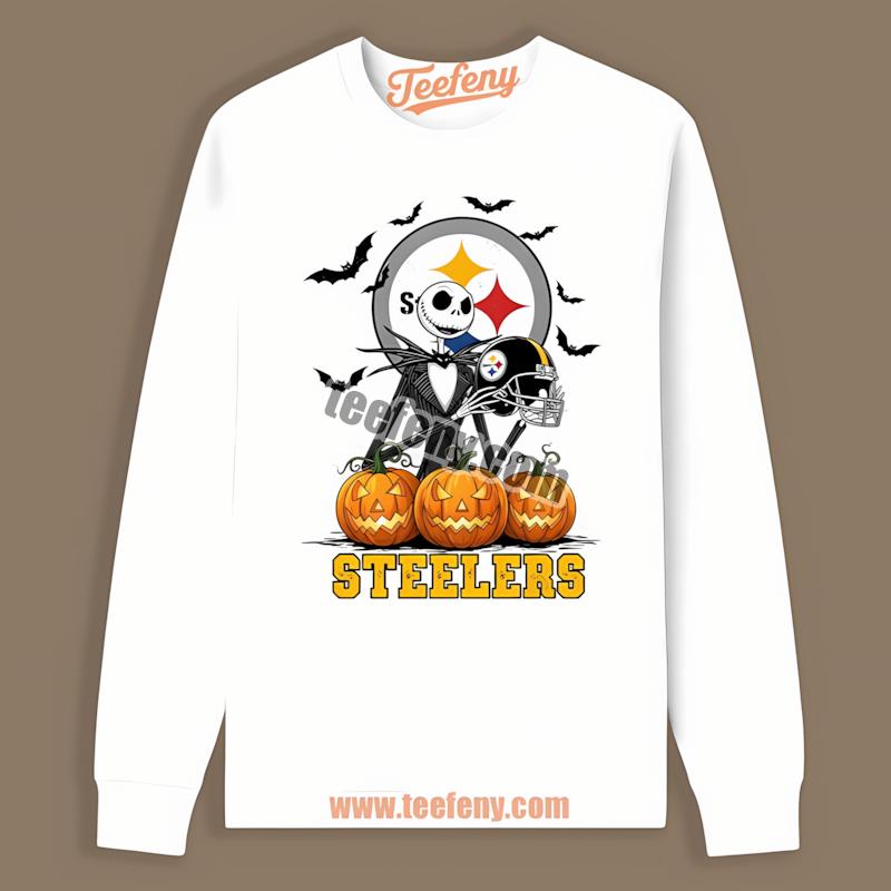 Jack Skellington Pumpkin With Pittsburgh SLong Sleevelers Shirt Jack Skellington Pumpkin With Pittsburgh SLong Sleevelers Shirt