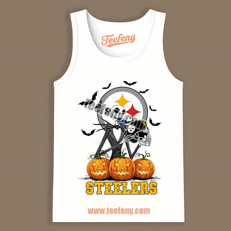 Jack Skellington Pumpkin With Pittsburgh STanktoplers Shirt Jack Skellington Pumpkin With Pittsburgh STanktoplers Shirt
