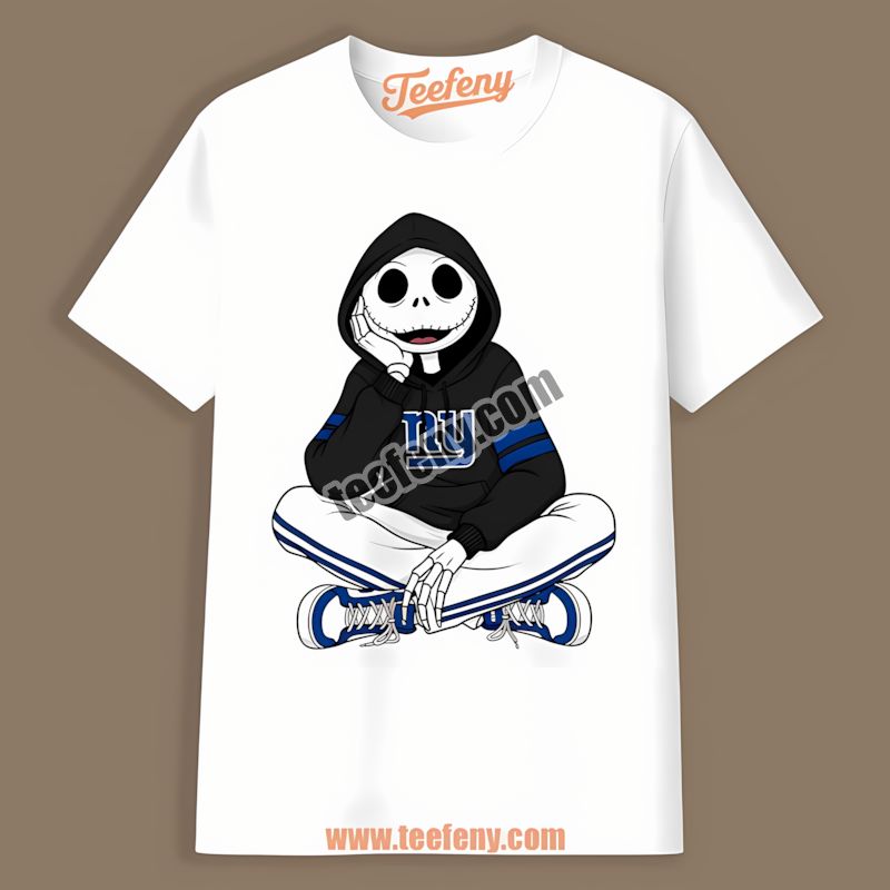 Jack Skellington Relaxed In New York Giants Hoodie Classic Shirt