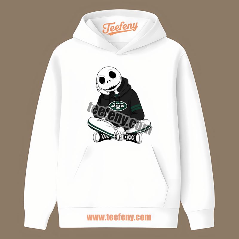 Jack Skellington Relaxed In New York Jets Hoodie Regular Hoodie Jack Skellington Relaxed In New York Jets Hoodie Regular Hoodie
