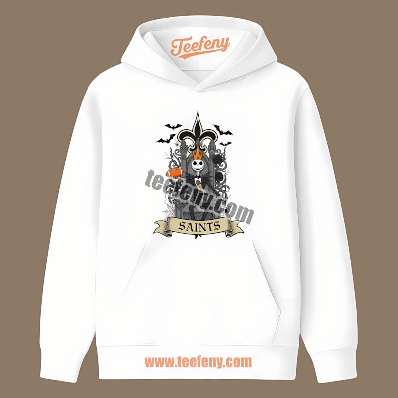 Jack Skellington Throne Classic New Orleans Saints Hoodie Jack Skellington Throne Classic New Orleans Saints Hoodie