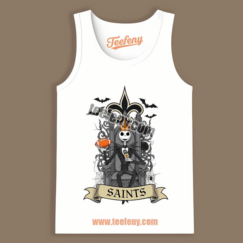 Jack Skellington Throne Classic New Orleans Saints Tanktop Jack Skellington Throne Classic New Orleans Saints Tanktop