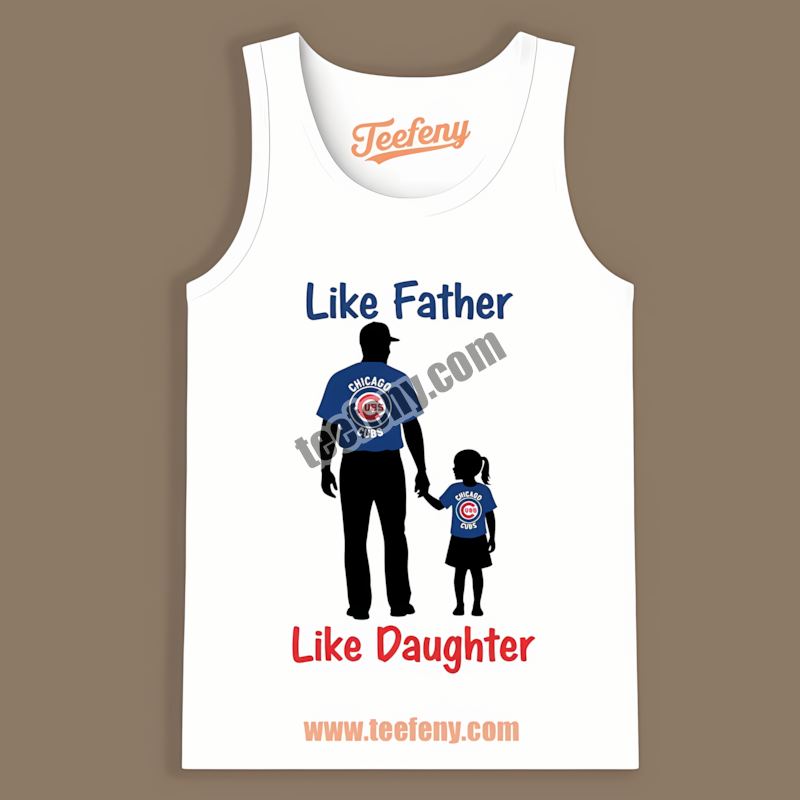 Like Father Like Daughter Chicago Cubs Cotton Tanktop Like Father Like Daughter Chicago Cubs Cotton Tanktop