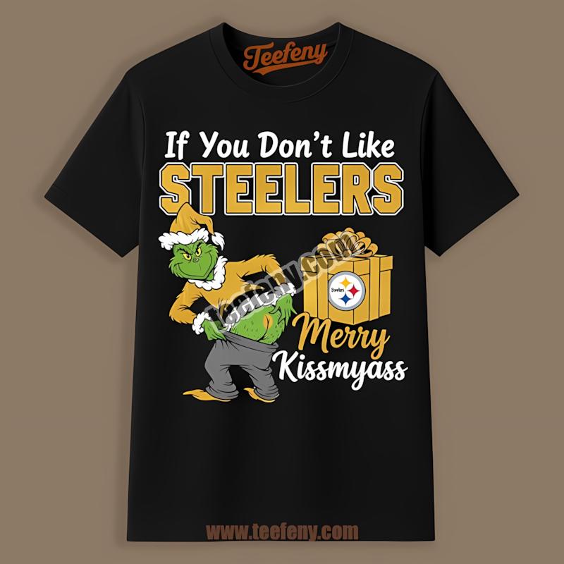 Merry Kissmyass From Grinch To Pittsburgh Steelers Fans Shirt
