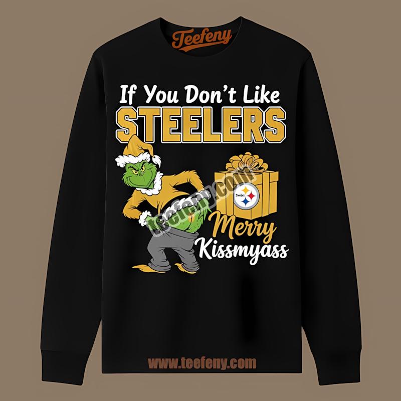 Merry Kissmyass From Grinch To Pittsburgh SLong Sleevelers Fans Shirt Merry Kissmyass From Grinch To Pittsburgh SLong Sleevelers Fans Shirt