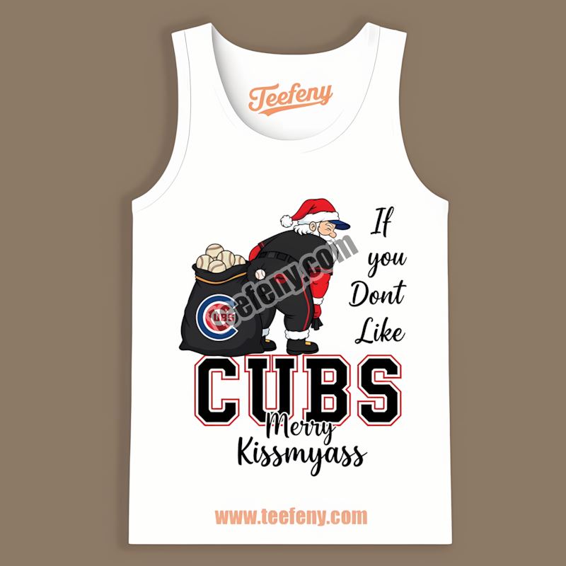 Merry Kissmyass Santa Chicago Cubs Funny Tanktop Merry Kissmyass Santa Chicago Cubs Funny Tanktop