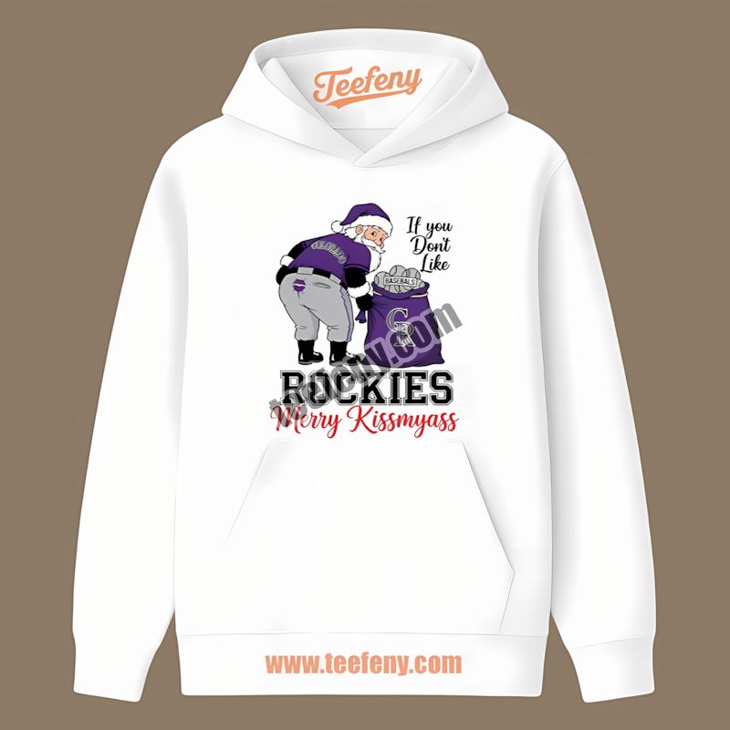 Merry Kissmyass Santa Colorado Rockies Funny THoodie Merry Kissmyass Santa Colorado Rockies Funny THoodie