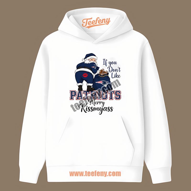 Merry Kissmyass Santa New England Patriots Funny Vintage Hoodie Merry Kissmyass Santa New England Patriots Funny Vintage Hoodie