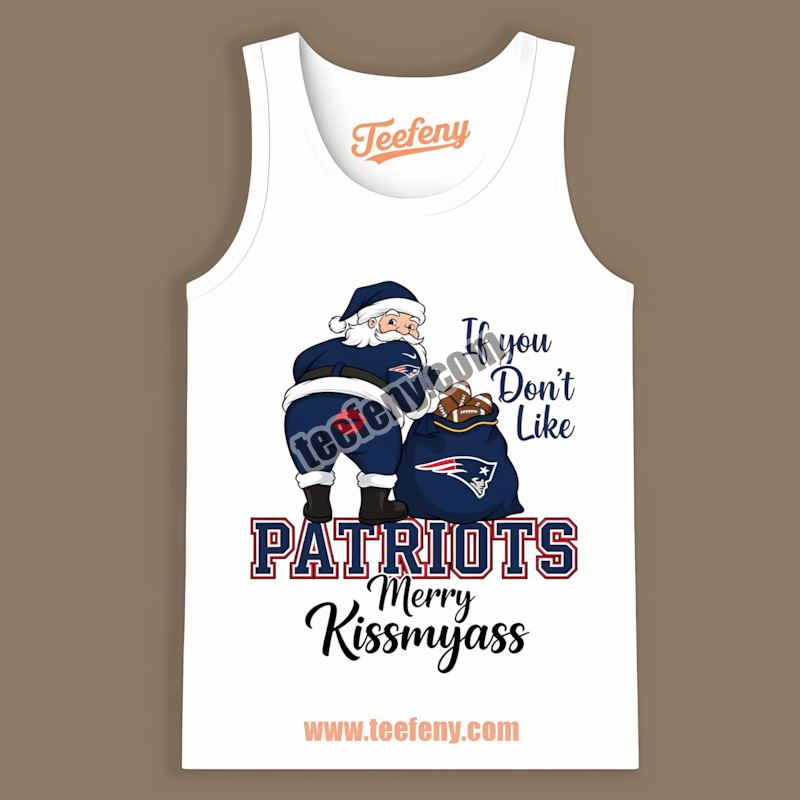 Merry Kissmyass Santa New England Patriots Funny Vintage Tanktop Merry Kissmyass Santa New England Patriots Funny Vintage Tanktop