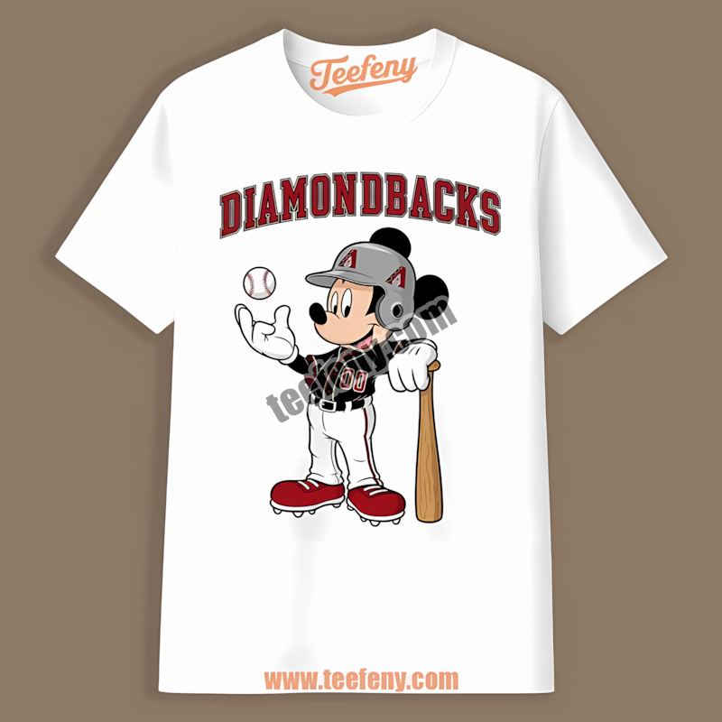 Mickey Baseball Bat Arizona Diamondbacks Retro Shirt