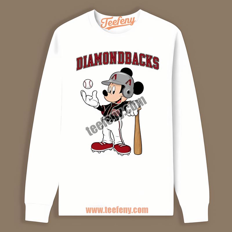 Mickey Baseball Bat Arizona Diamondbacks Retro Long Sleeve Mickey Baseball Bat Arizona Diamondbacks Retro Long Sleeve