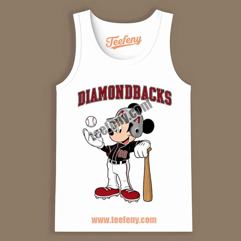Mickey Baseball Bat Arizona Diamondbacks Retro Tanktop Mickey Baseball Bat Arizona Diamondbacks Retro Tanktop