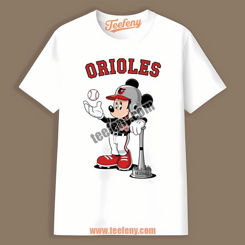 Mickey Baseball Bat Cartoon Baltimore Orioles Limited Edition Shirt