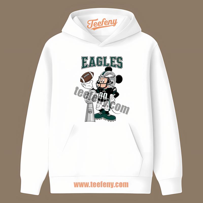 Mickey Celebrates Philadelphia Eagles Super Bowl Hoodie Mickey Celebrates Philadelphia Eagles Super Bowl Hoodie