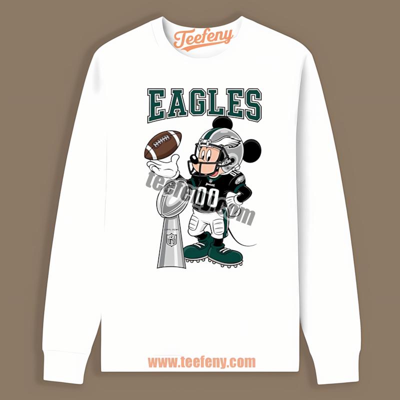 Mickey Celebrates Philadelphia Eagles Super Bowl Long Sleeve Mickey Celebrates Philadelphia Eagles Super Bowl Long Sleeve