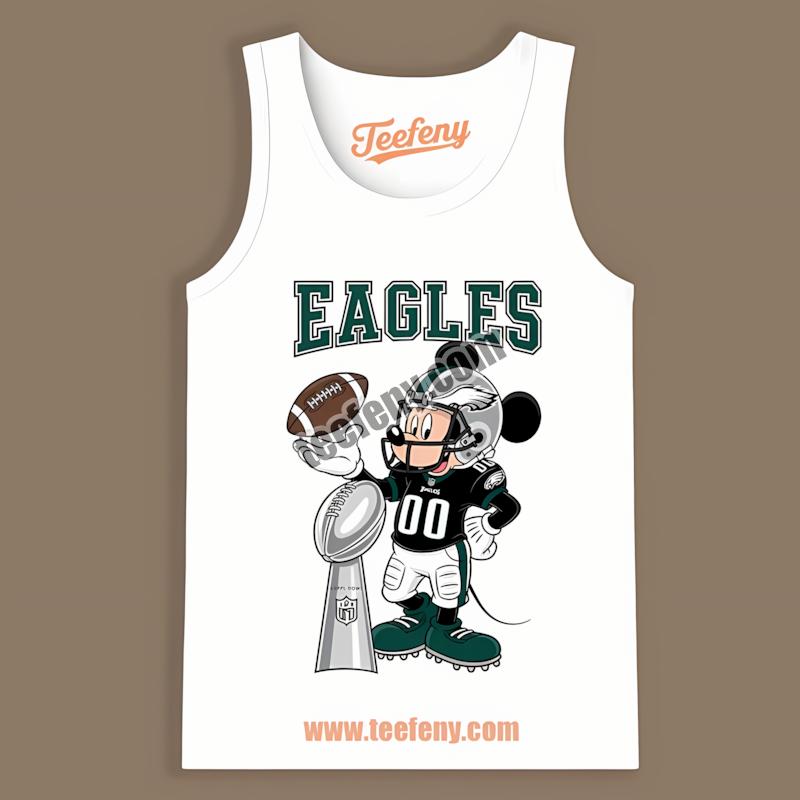 Mickey Celebrates Philadelphia Eagles Super Bowl Tanktop Mickey Celebrates Philadelphia Eagles Super Bowl Tanktop