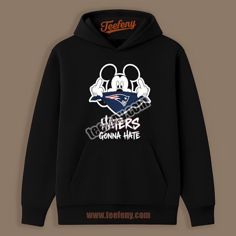 Mickey Haters Gonna Hate New England Patriots Unisex Hoodie Mickey Haters Gonna Hate New England Patriots Unisex Hoodie