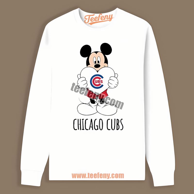 Mickey Heart Chicago Cubs Unisex Long Sleeve Mickey Heart Chicago Cubs Unisex Long Sleeve