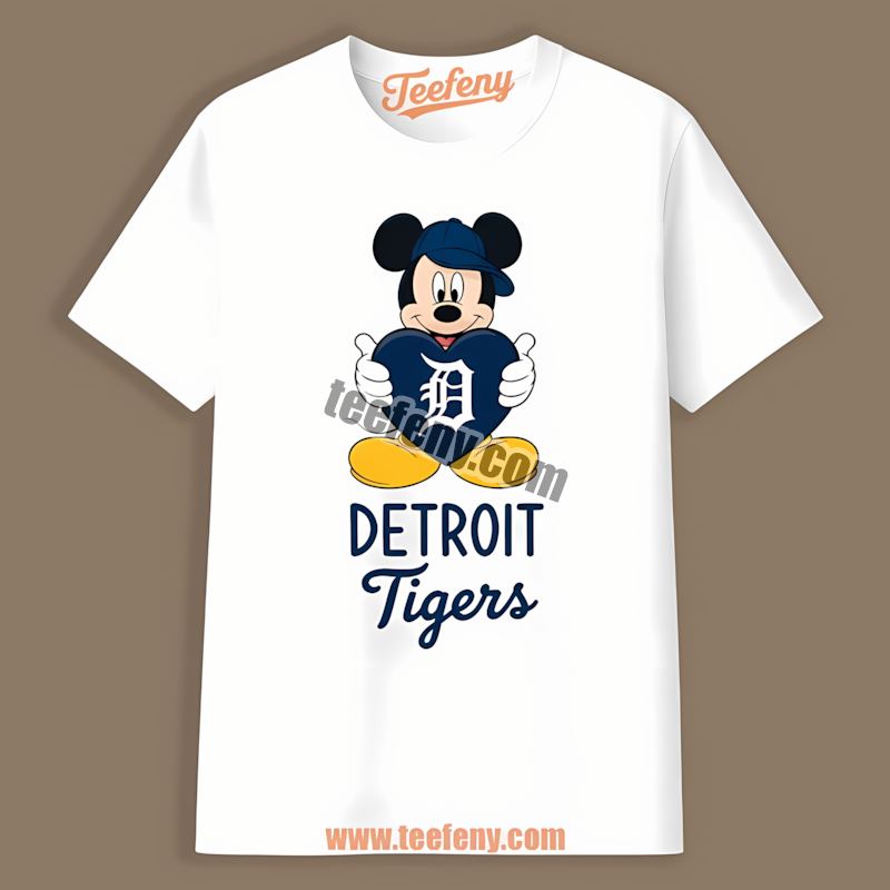Mickey Heart Detroit Tigers Color Shirt