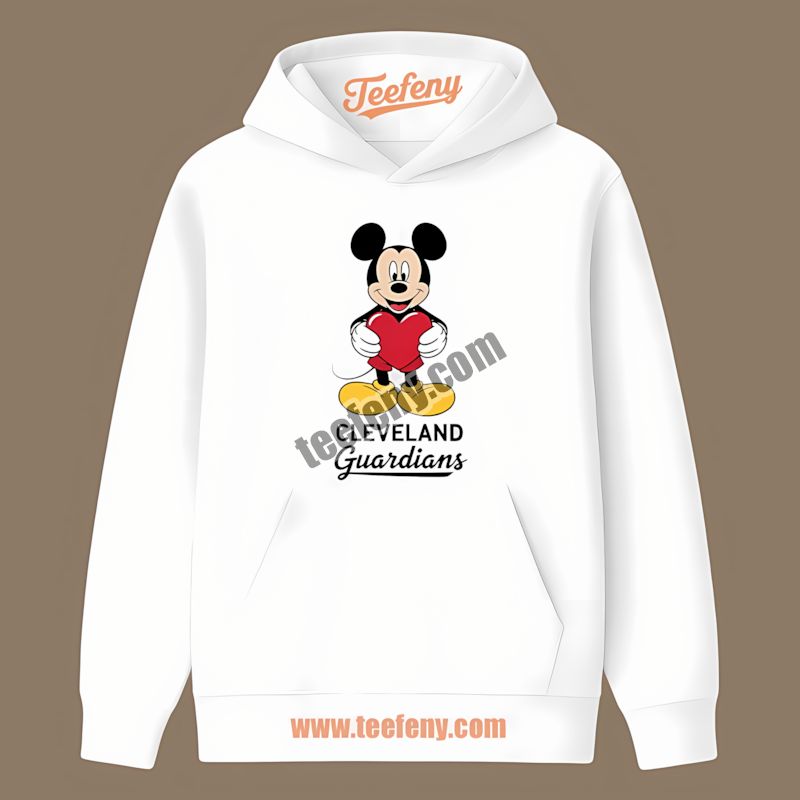 Mickey Heart Full Of Cleveland Guardians Spirit Hoodie Mickey Heart Full Of Cleveland Guardians Spirit Hoodie