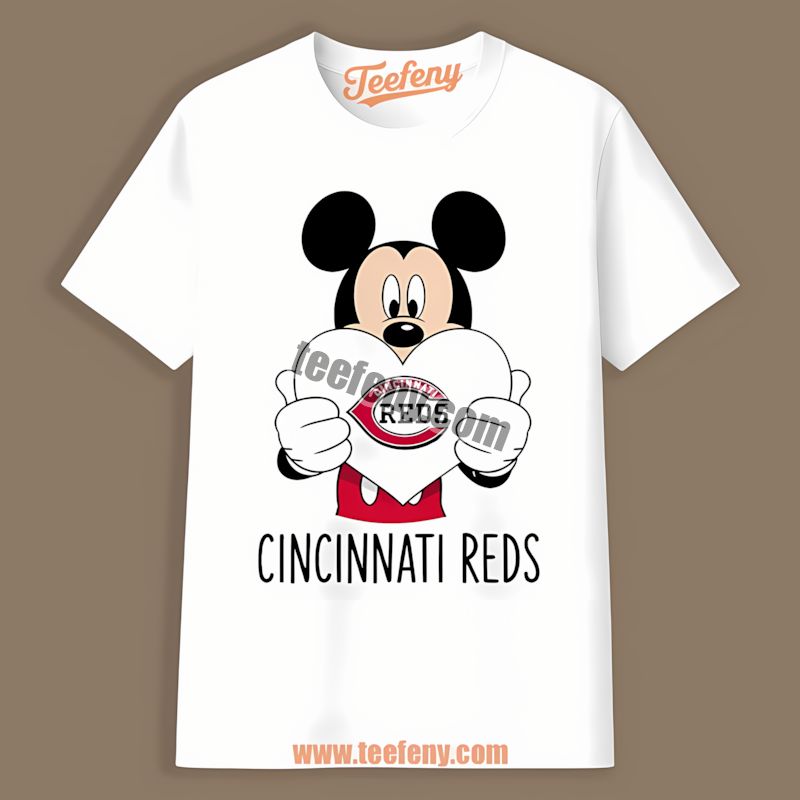 Mickey Heart Wears Cincinnati Reds Spirit Fashion Shirt