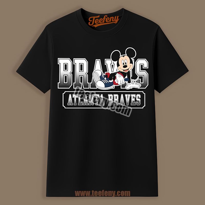 Mickey Mouse Atlanta Braves Relaxed Style Shirt