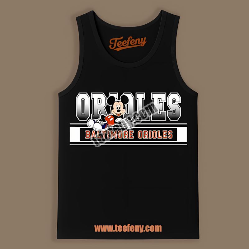 Mickey Mouse Baltimore Orioles Relaxed Style Tanktop Mickey Mouse Baltimore Orioles Relaxed Style Tanktop
