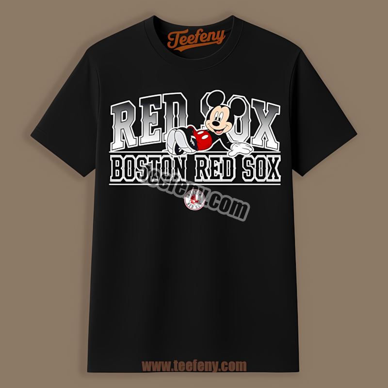 Mickey Mouse Boston Red Sox Relaxed Style Shirt