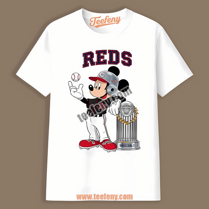 Mickey Mouse Cincinnati Reds Baseball Mlb Trophy Retro Shirt