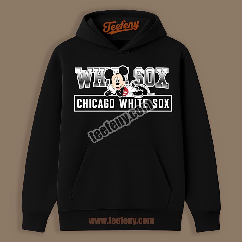 Mickey Mouse Relaxed Style Chicago White Sox Mens Graphic Hoodie Mickey Mouse Relaxed Style Chicago White Sox Mens Graphic Hoodie