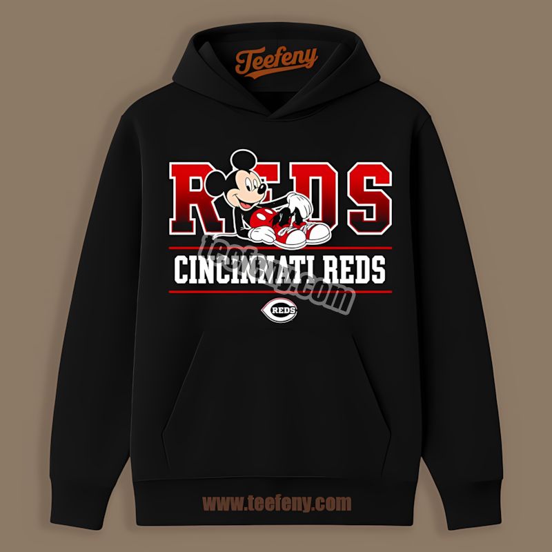 Mickey Mouse Relaxed Style Cincinnati Reds Casual Hoodie Mickey Mouse Relaxed Style Cincinnati Reds Casual Hoodie