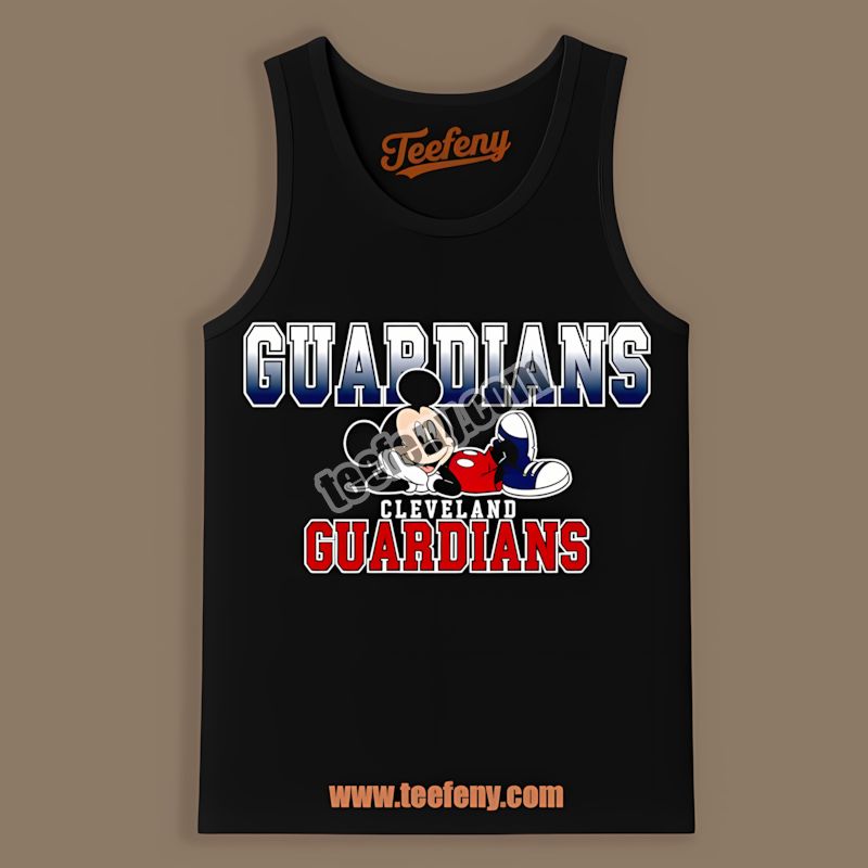 Mickey Mouse Relaxed Style Cleveland Guardians Casual Tanktop Mickey Mouse Relaxed Style Cleveland Guardians Casual Tanktop