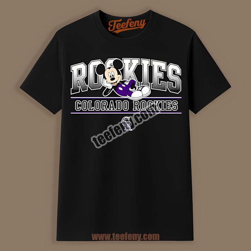 Mickey Mouse Relaxed Style In Colorado Rockies Gear Shirt