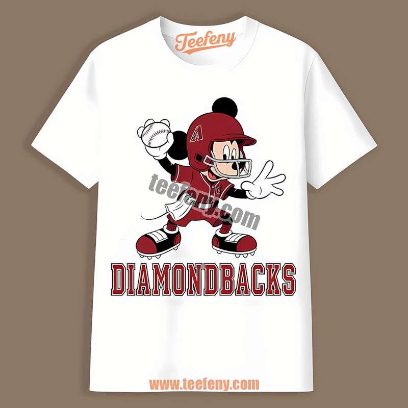 Mickey Quarterback Baseball Arizona Diamondbacks Graphic Shirt