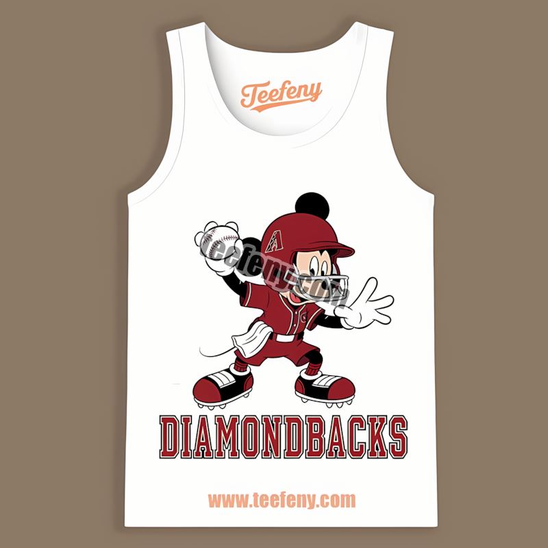 Mickey Quarterback Baseball Arizona Diamondbacks Graphic Tanktop Mickey Quarterback Baseball Arizona Diamondbacks Graphic Tanktop