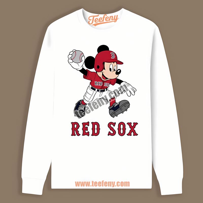 Mickey Quarterback Baseball Boston Red Sox Long Sleeve Mickey Quarterback Baseball Boston Red Sox Long Sleeve