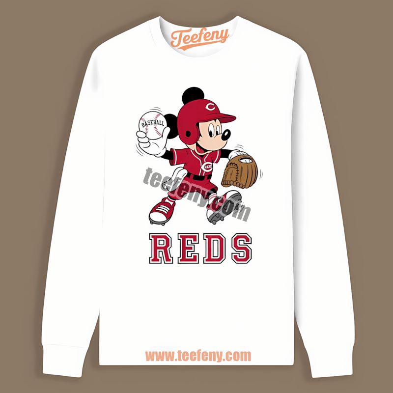 Mickey Quarterback Cincinnati Reds Baseball TLong Sleeve Mickey Quarterback Cincinnati Reds Baseball TLong Sleeve