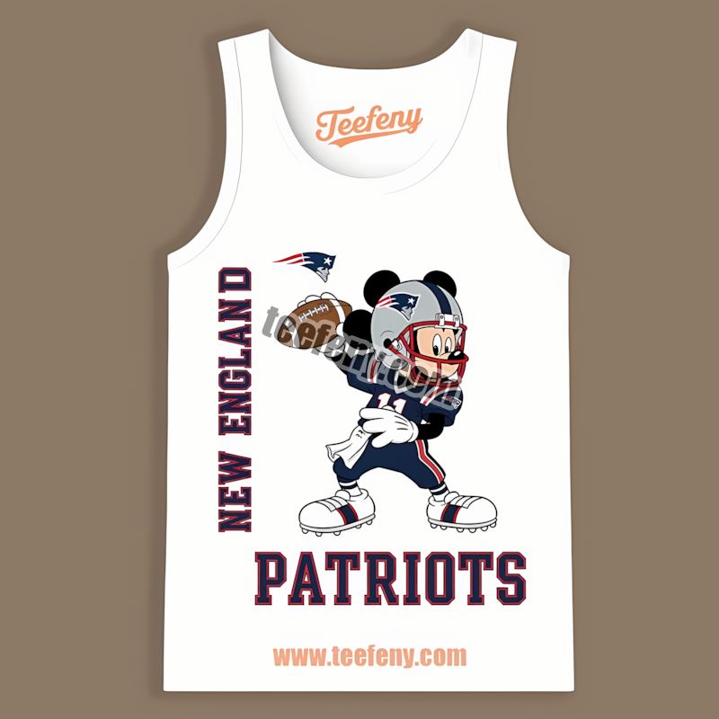 Mickey Quarterback Football New England Patriots Color Tanktop Mickey Quarterback Football New England Patriots Color Tanktop