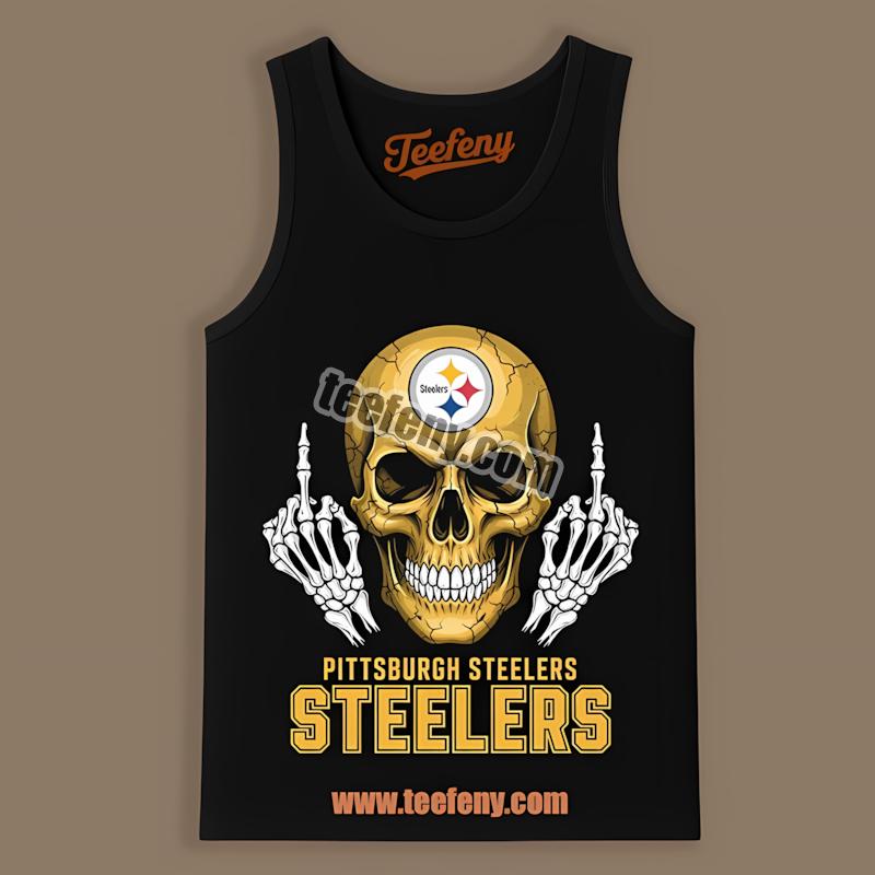 Middle Finger Skull Pittsburgh STanktoplers Retro Fan Shirt Middle Finger Skull Pittsburgh STanktoplers Retro Fan Shirt