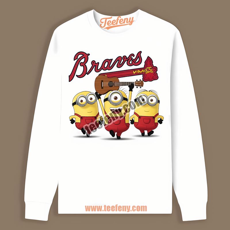 Minions Atlanta Braves Tailgate Long Sleeve Minions Atlanta Braves Tailgate Long Sleeve