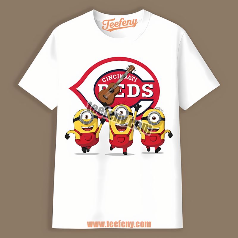 Minions Cheer For Cincinnati Reds Cartoon Shirt