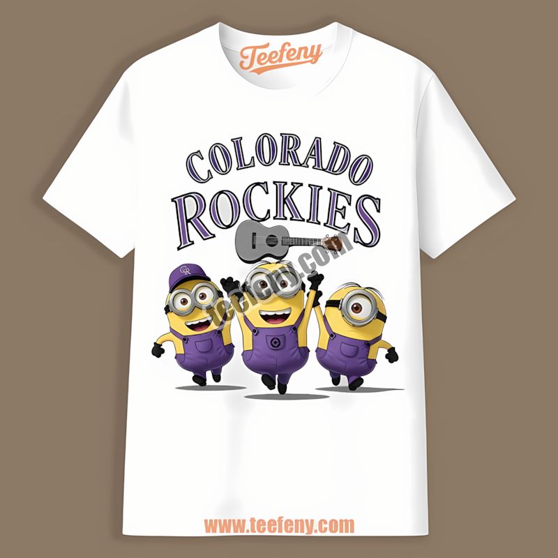Minions Cheering For Colorado Rockies Funny Shirt