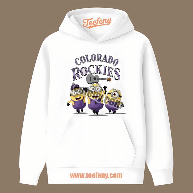 Minions Cheering For Colorado Rockies Funny Hoodie Minions Cheering For Colorado Rockies Funny Hoodie