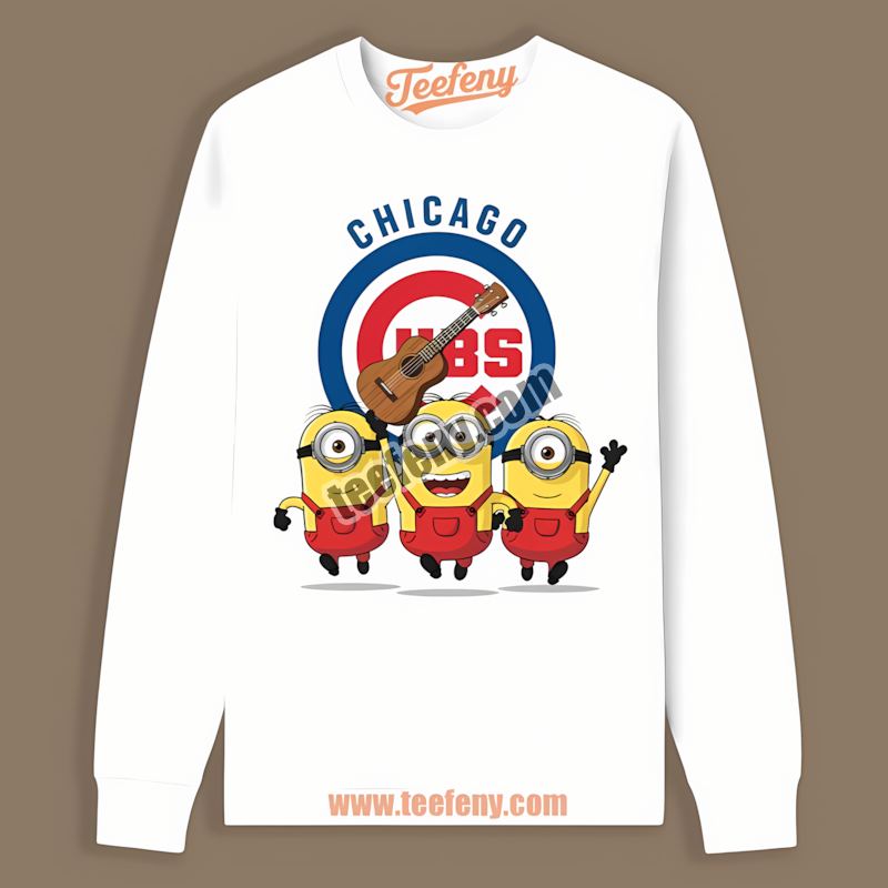 Minions Chicago Cubs Retro Long Sleeve Minions Chicago Cubs Retro Long Sleeve