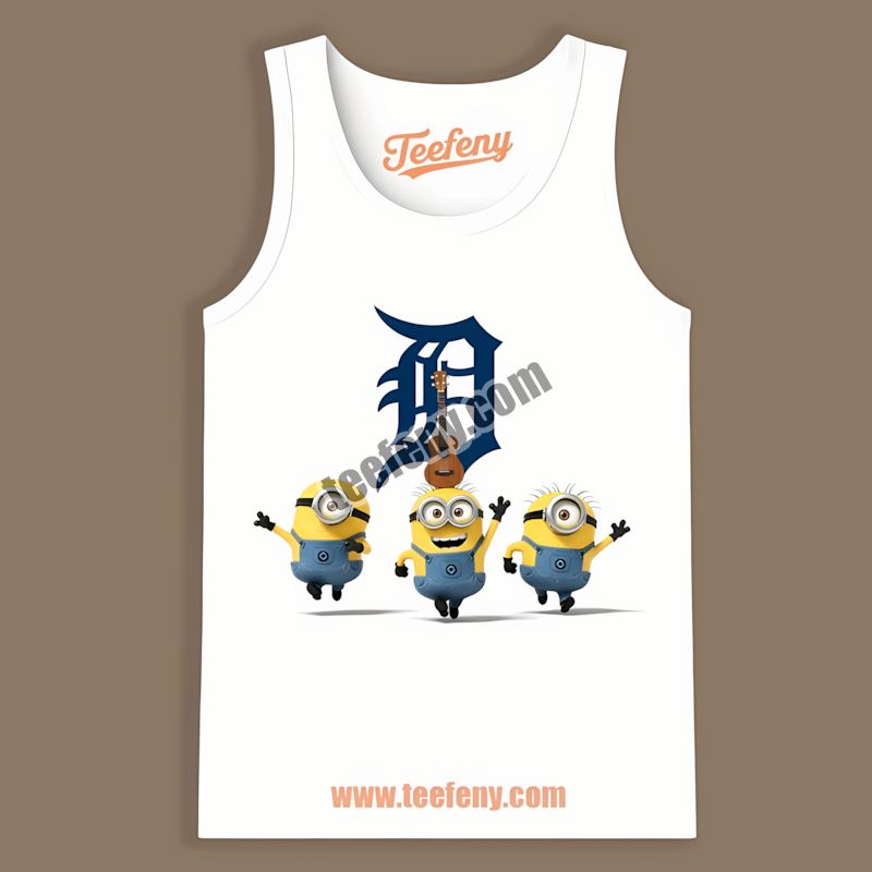 Minions Detroit Tigers Color Tanktop Minions Detroit Tigers Color Tanktop